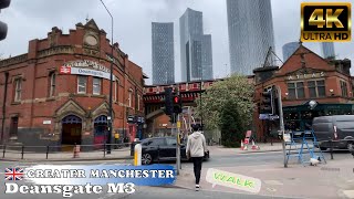 DeansgateManchester M3 City Walk Tour 4K [upl. by Ahsinav797]