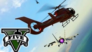 GTA V  Stealing a Commercial Plane amp Military Jet  How to steal Commercial Plane amp Military Jet [upl. by Annoled]