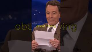 Bryan Cranston reads hilarious Fan letter on Conan  funny interview  shortfeed ytviral [upl. by Gentilis69]