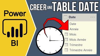 POWER BI  CRÉER UNE TABLE DATE Avec Année Mois Trimestre Mois  Année Trimestre  Année 6 [upl. by Bortz579]