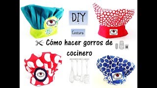 DIY Chefs hat Cómo hacer un GORRO de COCINERO y un DELANTAL [upl. by Bradwell]