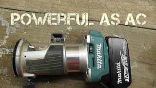 Makita 18v Router  Makita Cordless Trim Router FULL REVIEW Makita XTR01Z [upl. by Alake113]