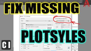 Autocad How to Fix a Missing Plot Style ctb or stb  Quick amp Easy Method  2 Minute Tuesday [upl. by Nolra853]