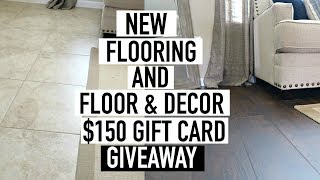 HOW TO INSTALL WOOD FLOORING OVER TILE  FLOOR amp DECOR GIVEAWAY [upl. by Eislrahc]