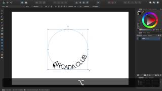 Affinity Designer  Text auf Pfad im Detail [upl. by Herbie]