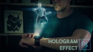 Hologram Effect in Photoshop  Easy and fun [upl. by Euqinahc]