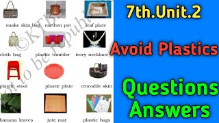 avoidplastic ramtuitionclasses Avoid PlasticsQuestion Answer7th English lesson 27th prose 2 [upl. by Arraeic187]