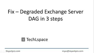 How to Fix Degraded Exchange Server DAG  3 steps [upl. by Philbrook441]