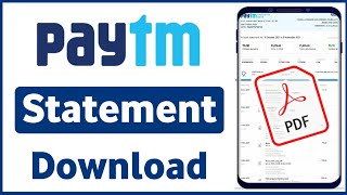 Paytm Payment Bank Statement Kaise nekale  How to download Paytm payment bank statement [upl. by Saimon821]