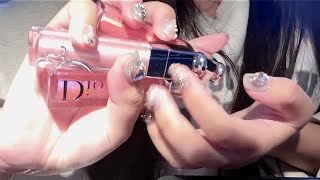 ASMR Lip Gloss  Lipstick Plumping and Tapping Lofi ASMR amp Whispering Rambling [upl. by Maurice]