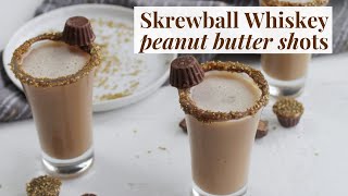 3 Ingredient Skrewball Whiskey Peanut Butter Cup Shots  Homebody Eats [upl. by Nyl]