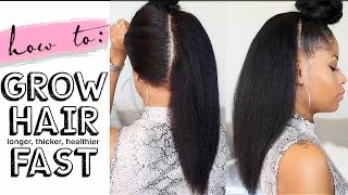 How To GROW HAIR Long Thick amp Healthy FAST 4 easy steps [upl. by Acessej]