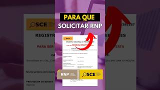 ¿Que es el Registro Nacional de Proveedores RNP y para que sirve [upl. by Arlinda]