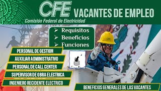 🔰 COMICIÓN FEDERAL DE ELECTRICIDAD  Bolsa de Trabajo 20222023 Beneficios REQUISITOS Actividades [upl. by Olympia]