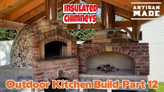 Installing The Chimney For An Outdoor KitchenClass A DoubleWalled Chimney InstallationPart 12 [upl. by Hearn276]