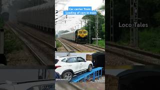 Car Carrier Train Loading of cars indianrailways goodstrains trending cars rail shorts [upl. by Eda]