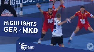 Highlights  Germany vs FYR Macedonia  Mens EHF EURO 2018 [upl. by Betta275]