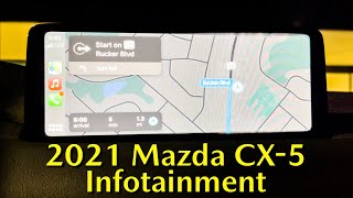 2021 Mazda CX5 Infotainment  IN DEPTH LOOK of 1025” System amp CarPlay Explained [upl. by Daffie962]