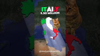 Countries With The Most Cat history map cats historymap [upl. by Mahmud]