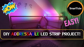 Easy DIY  WLED ESP8266 Wemos D1 Mini amp LED Strip  LED Strip WS2812B and PARTY [upl. by Ludie]