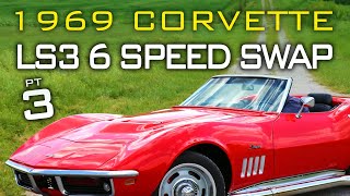 Chevrolet C3 Corvette LS Swap 6 Speed Manual Transmission Swap at V8 Speed and Resto Shop Part 3 [upl. by Sivlek]