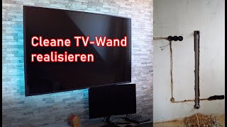 Cleane TVWand Kabelkanal für Fernseher Unterputz [upl. by Hazelton]