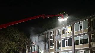 20241024 Grote brand in flat Ernst Casimirlaan EDE [upl. by Aenehs]