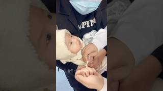 Baby Vaccine action at hospital 🏥 and funny 😂 baby love cute family babygirl happy funnyvid [upl. by Katsuyama547]