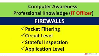 Firewalls and TypesIT officer Professional Knowledge [upl. by Hapte]