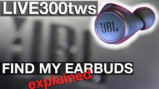 JBL LIVE300tws FIND MY EARBUDS explained how to [upl. by Aztilem]