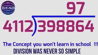 How to divide big numbers  long division tricks  fast calculation  Zero Math [upl. by Ulah]