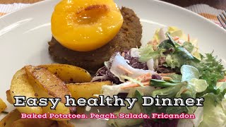 FRIED POTATOES PEACH SALADE amp FRICANDON  EASY RECIPES SHORTS [upl. by Ayifa]