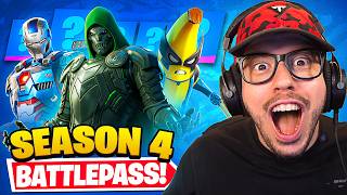 NEW Season 4 BATTLE PASS in Fortnite Marvel [upl. by Angil]