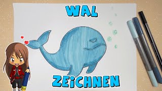 Wal einfach malen für Kinder  ab 6 Jahren  Malen mit Evi  deutsch [upl. by Dietz]