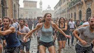 God punishes Italy with hail – river of ice covers Turin [upl. by Blood]