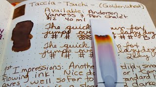 Taccia  Tsuchi Golden Wheat  Ink Profile  Ink Flight 24  January 2018 [upl. by Lontson]