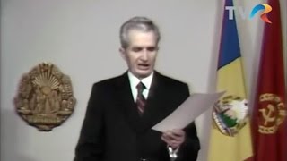 Revoluţia Română Discursul lui Ceauşescu despre “huliganii” din Timişoara [upl. by Ahsats]