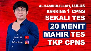 THANKS 1M VIEWS TIPS TRIK TES TKP CPNS 2019 20 MENIT MAHIR TKPVERSI PERMENPAN bitlyTKPTERBARU [upl. by Niuq]