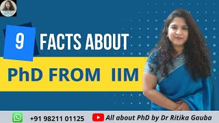 9 Facts About PhD From IIM [upl. by Leeanne]