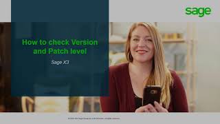 Sage X3 V12  How to check Version and Patch level [upl. by Down]