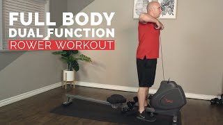 Full Body Dual Function Rower Workout [upl. by Leuqcar]