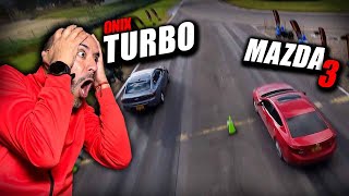 🔥ONIX TURBO 🆚 MAZDA 3❌ 🔥 Drag Race cuarto de milla fullcars batallas [upl. by Lazaro338]