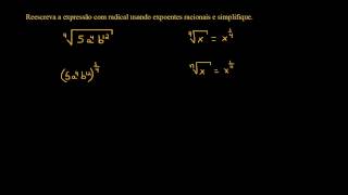 Radicais equivalentes a potências de expoentes racionais 2 [upl. by Corvin985]
