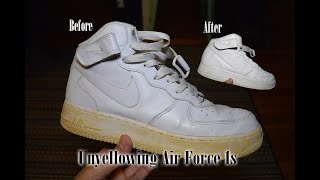 How to Unyellow Nike Air Force 1s [upl. by Kcirederf]