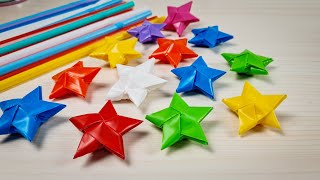 ⭐AWESOME STAR⭐ Straw Crafts Ideas Ep1  NINJA STAR  STRAW ARTS AND CRAFTS [upl. by Anewor777]