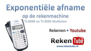 Exponentiële afname op de rekenmachine [upl. by Nauqahs]