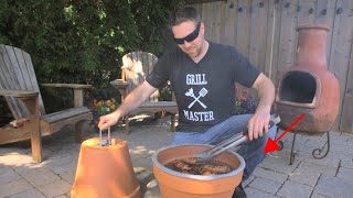 DIY BBQ Grill amp Smoker made from Flower pots [upl. by Hetty972]