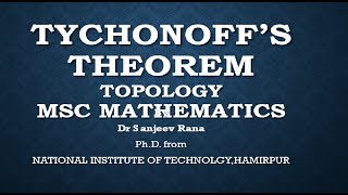 Tychonoffs Theorem [upl. by Soloman]