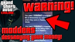 WARNING Modders can instantly remove your cash  GTA online [upl. by Hgielime]