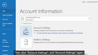 How to change your email password in Outlook 2016 [upl. by Engis]